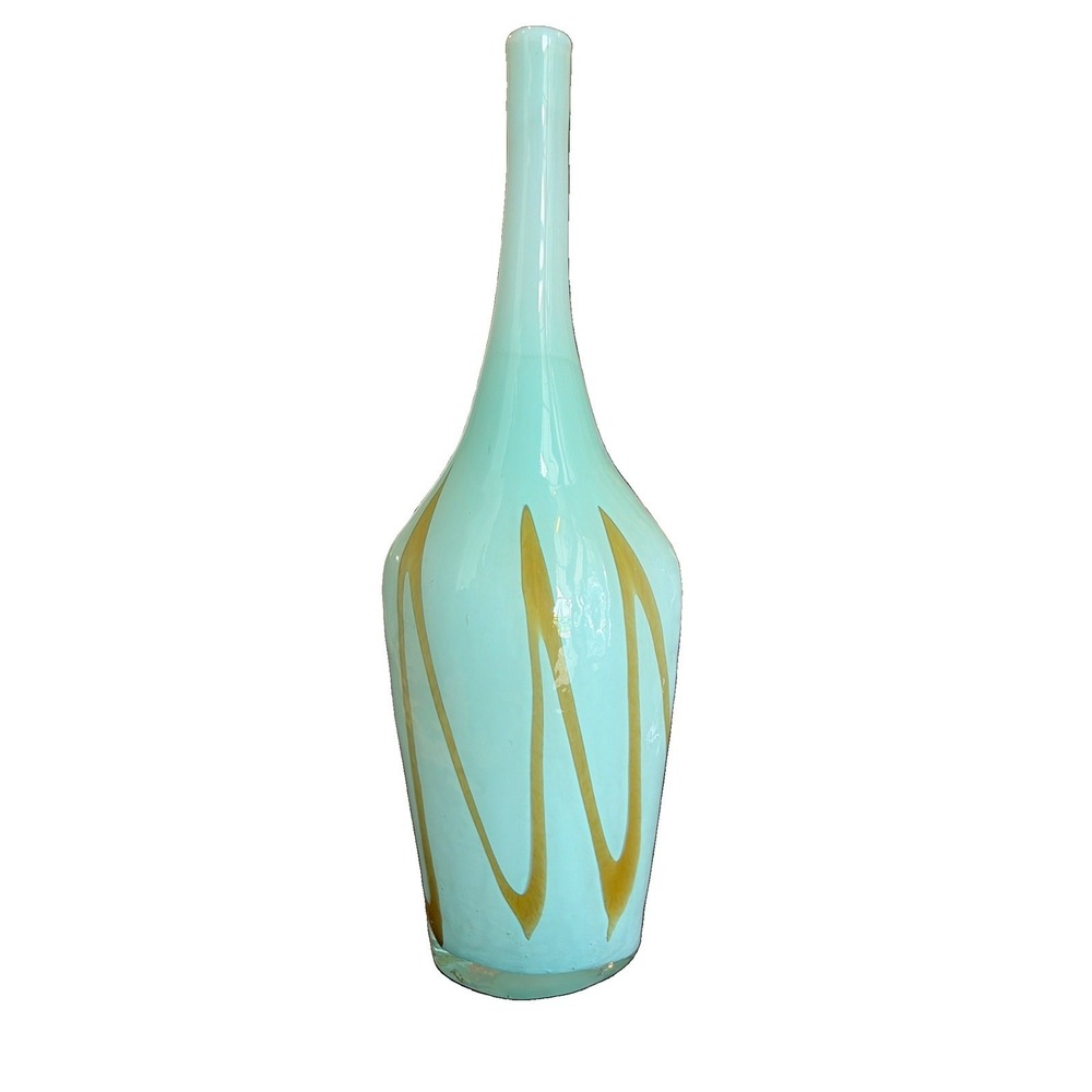 Global Views MCM Handblown Art Glass Vase Decor Ocean Bottle (e6)